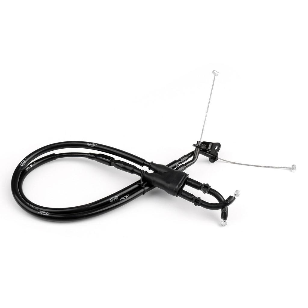Throttle Cable Push/Pull Wire Line Gas For Yamaha YZF R1 YZF-R1 2007-2008 Black
