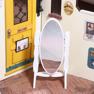 1/12 Dollhouse Simulation Mini Dressing Mirror Full Length Mirror Model Doll Home Mirror Living Room Furniture Decoration Toys