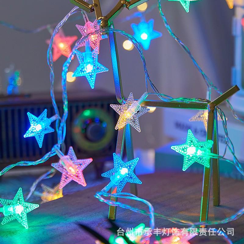 Solar Powered LED String Lights Outdoor Camping Garden Decor Christmas Party Warm White Star Shape Fairy