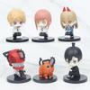6Pcs-Set Chainsaw Man Anime Figure PVC Denji Pochita Collection Action Figures Model Set Toys Anime  Dolls Kids Gift