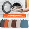 ComfortSeat D Shaped Dining Chair Pads with Washable Covers   Non Slip Ties for Kitchen Chairs
