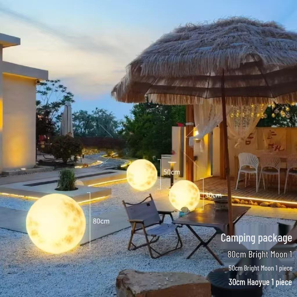 Solar-Powered Moon Lamp for Garden and Yard - Waterproof Decorative Outdoor Light