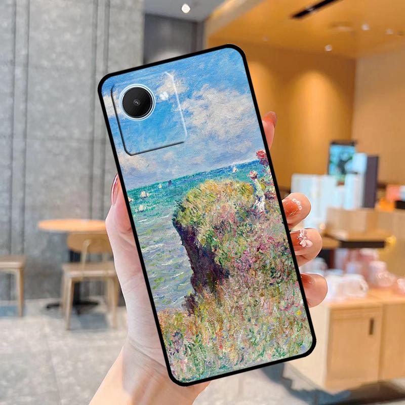 Capa Claude Monet Garden Lotus Bridge para Realme C55 C33 C31 C35 C30 C11 C15 C25s C21Y GT Neo 5 3T 2T 8 9 10 11 Pro Plus