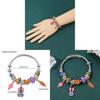 Zootopia Cartoon Animal City Jewelry Heart Shape Charm Bracelet For Travel Gift