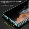 For Samsung Galaxy S25 S24 S23 S22 S21 Ultra Case 360° Full Surround Metal Magnetic With Screen Glass Camera Protection Cover