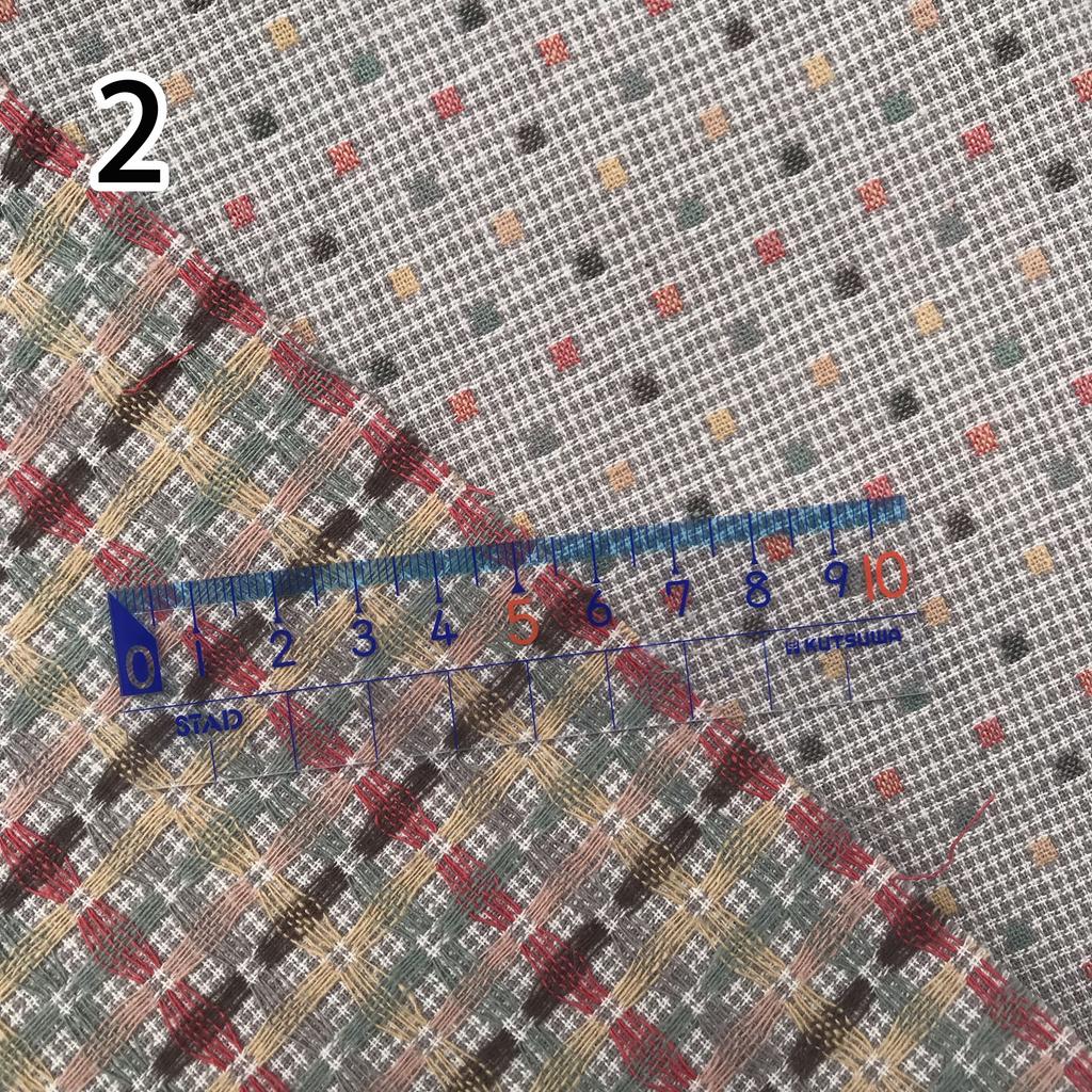 50*70cm Japanese Yarn Dyed Cotton Fabric for DIY Doll Basic Patchwork Purse Sewing Quilting Craft Yarn-dyed Cloth