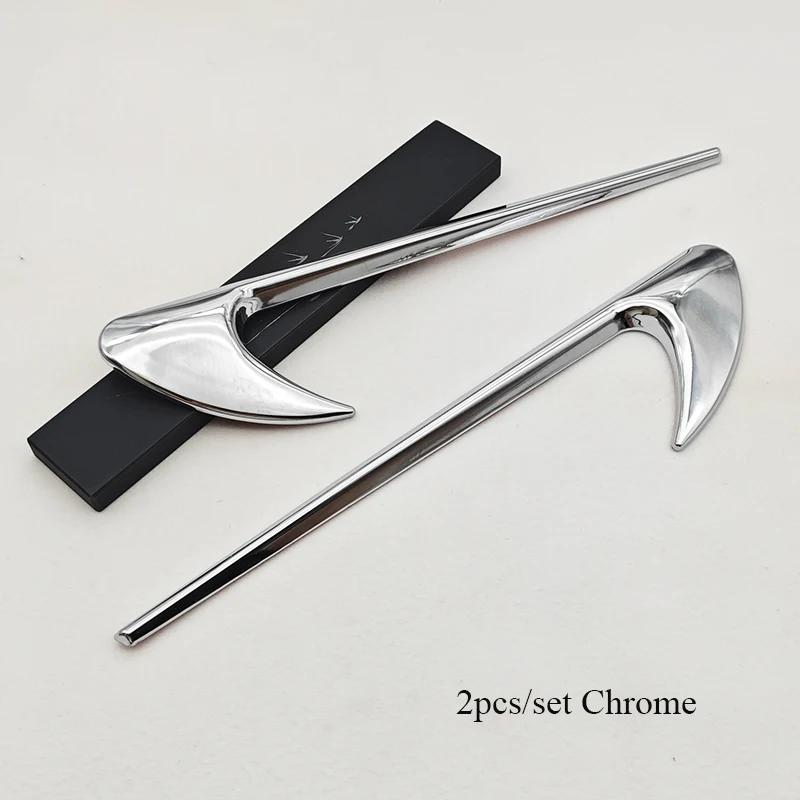 2pcs 3D ABS Vent Fender Trim Emblem Blade V8 BITURBO 4MATIC Logo Car Sticker Fender Badge For Mercedes Benz E300 E400 E53S E63S