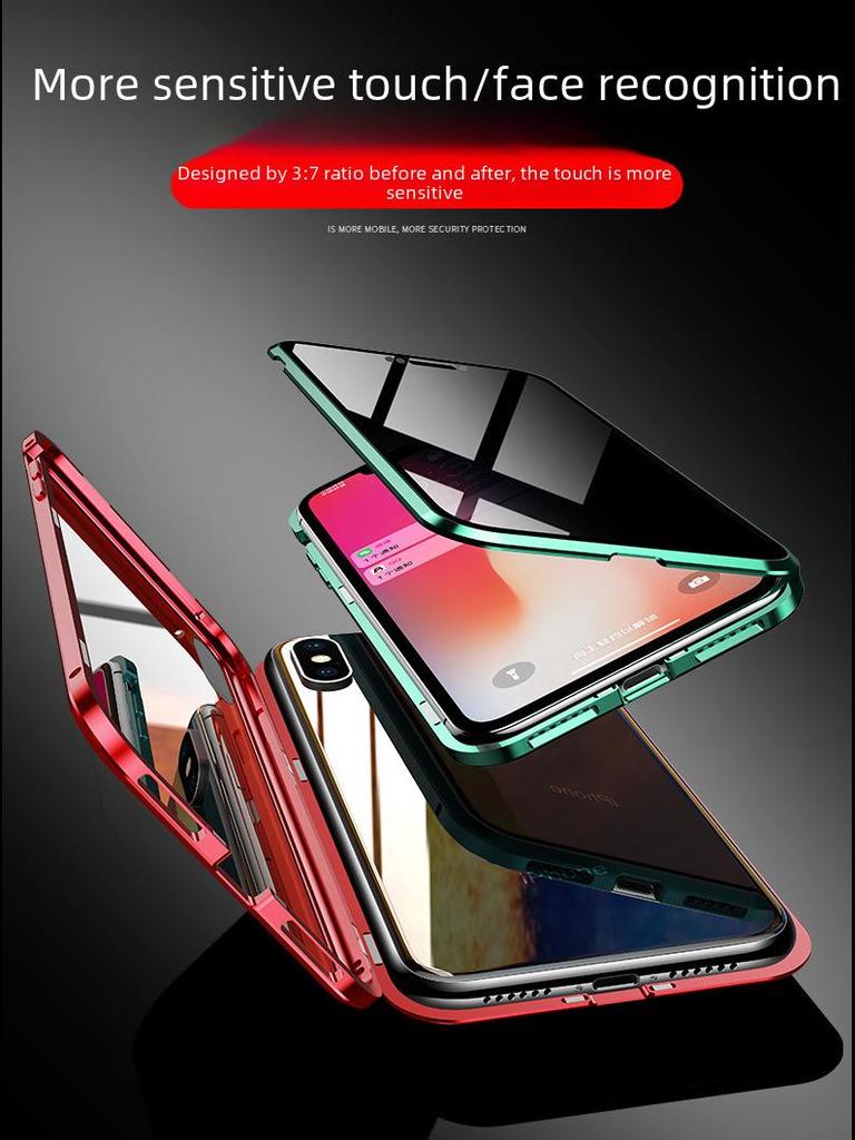 Custodia in Vetro Magnetica Anti-Spionaggio per iPhone 16 Pro Max