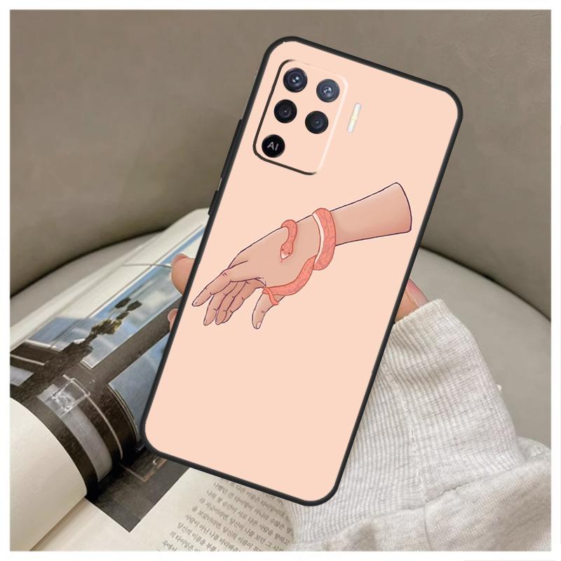 Hand Snake For OPPO A53 A5 A9 2020 A96 A76 A16 A54 A74 A94 A58 A78 A98 A52 A72 A15 A17 A57 A77 A79 Case