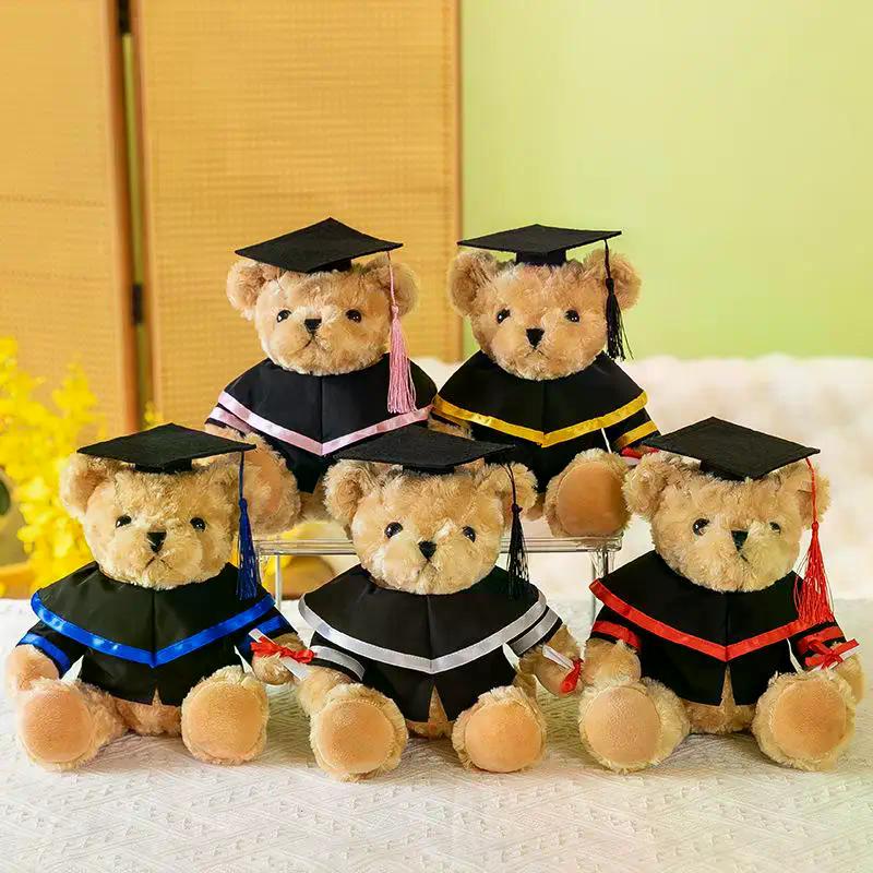 Graduation Suit Fits 30Cm Plush Bear Clothes Accessories Multiple Colors Cloth Graduation Dress Dolls Clothes