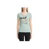 Emporio Armani EA7 Round Neck Letter Print Short Sleeve T-Shirt Women tops Green 7W000182-AF10373-U9024
