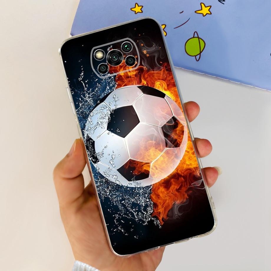 For Xiaomi Poco X3 Pro PocoX3 Case Soft Silicone Clear TPU Capa Fashion Latter Cartoon Cute Pattern For Xiomi Poco X3Pro x 3 Bag