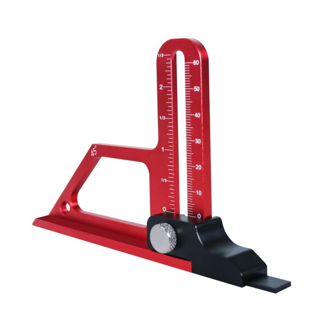 

0-60mm Adjustable Table Depth Gauge Inch Scale Router Table Height Gauge Router Tables червоний