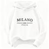 Modna Milano Włochy Nadruk z Literami Zabawna Bluza Dziecięca Y2k Bluza Dziecięca Bluzy Casual dla Chłopców Dziewcząt Ubrania