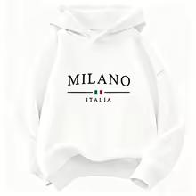Modna Milano Włochy Nadruk z Literami Zabawna Bluza Dziecięca Y2k Bluza Dziecięca Bluzy Casual dla Chłopców Dziewcząt Ubrania