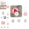 Cute And Cuddly Toby Peach Plushie Keychain Bag Accessory