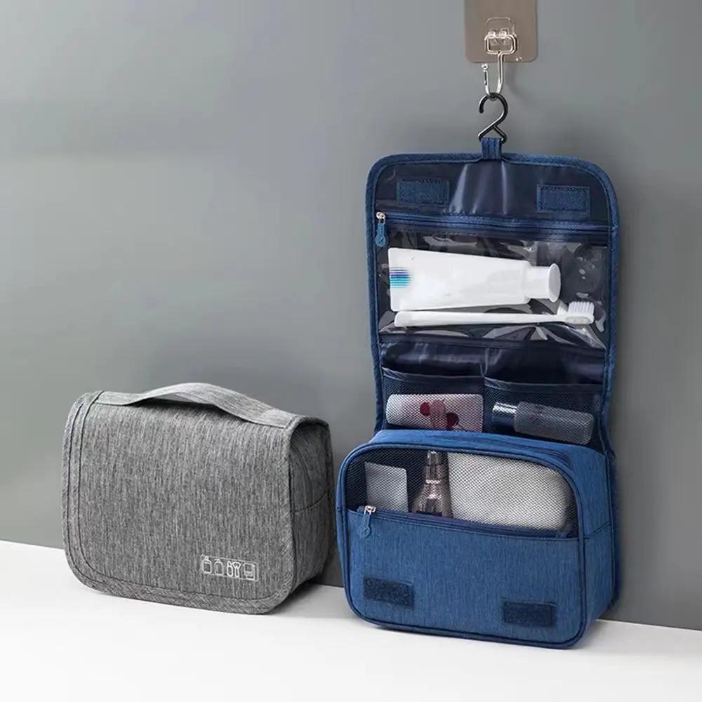 1pc Foldable Toiletry Bag Organizer Hanging Storage Bathroom Makeup Case Cosmetic Bag Travel For Travel Business