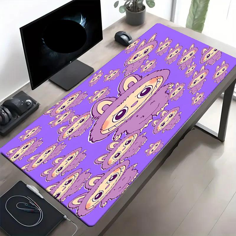 Labubu Print Mouse Pad, Anti‑Slip Desktop keyboard Mat, for PC Laptop Gaming Working Daily Use, Cool Festival Surprise Gift