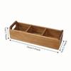 Wooden Tea Bag Storage Box Dual Side Handles Large Capacity Tea Bag Holder 3 Slots Sugar Packet Storage Box Office