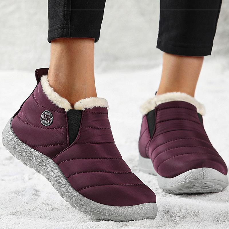 Women'S Boots Women Winter Boots Warm Fur Winter Shoes For Women Snow Boots Lightweight Ankle Botas Mujer Black Combat Botines