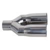 Universal For Car Modification Double Outlet Exhaust Tip Stainless Steel Muffler 63-76Mm