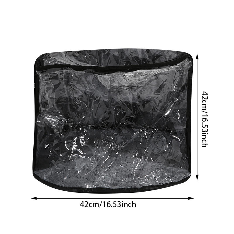 Foldable Wide Brims Hat Organizer Bag with Carrying Handle Oversized Clear Hat Case for Closet