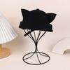 Adjustable Cat Ears Brimless Hat Cute Woman's Landlord Hat Simple Bucket Cap  Casual Wear