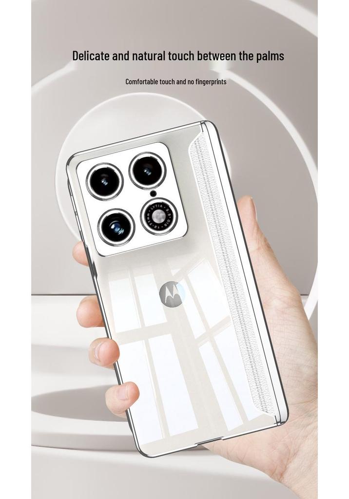 Motorola RazrFold Magnetic Electroplated Phone Case with Stand - Transparent, Foldable, Protective Cover
