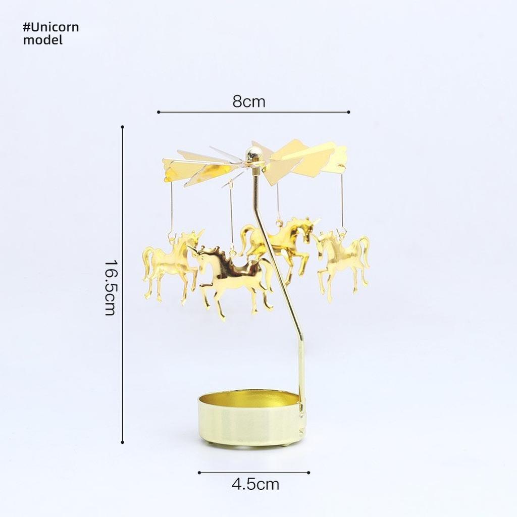 1ks Kovový horký rotující svícen Vánoční rotující svícen Dekorace svícnu na večeři Svatba Párty Dárek