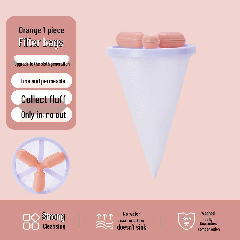 

Universal Laundry Lint and Hair Remover Mesh Bag with Floating Depilator Balls