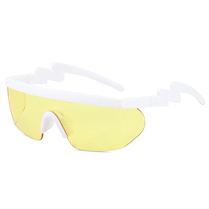 

Wave Leg Irregular Sunglasses: Fashion Large Frame for Women & Men - New Style Mountaineering, Sports, and Cycling Glasses