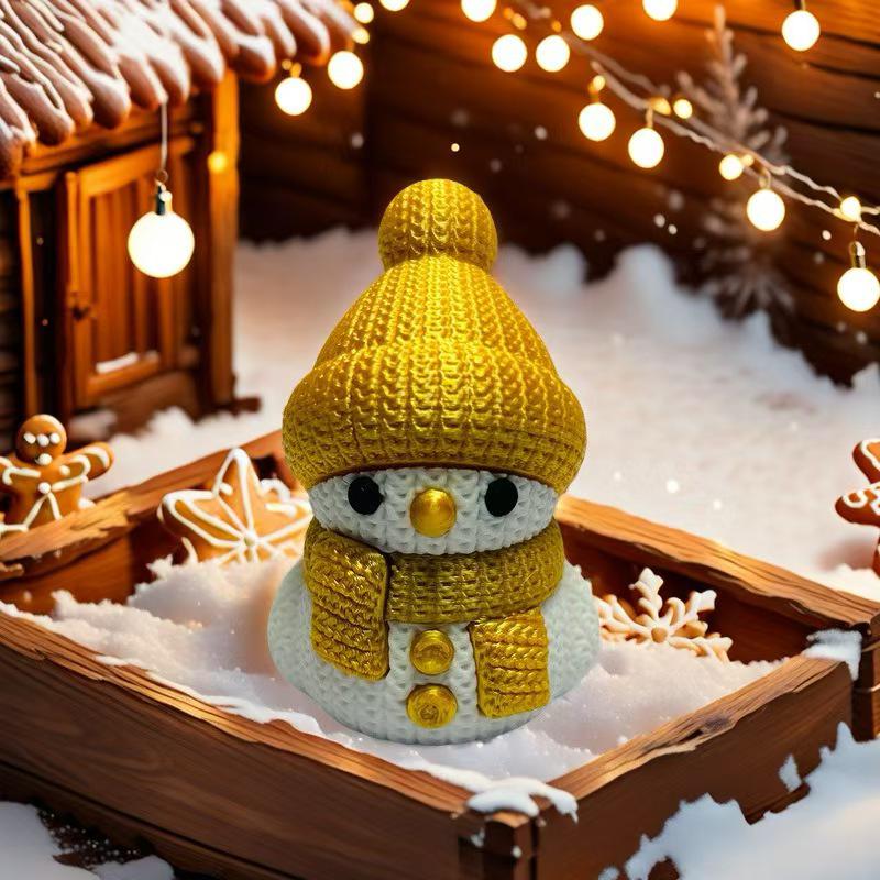 Multi-color 3D Printed Snowman Keychain Pendant - Children s Toy & Ornament Gift