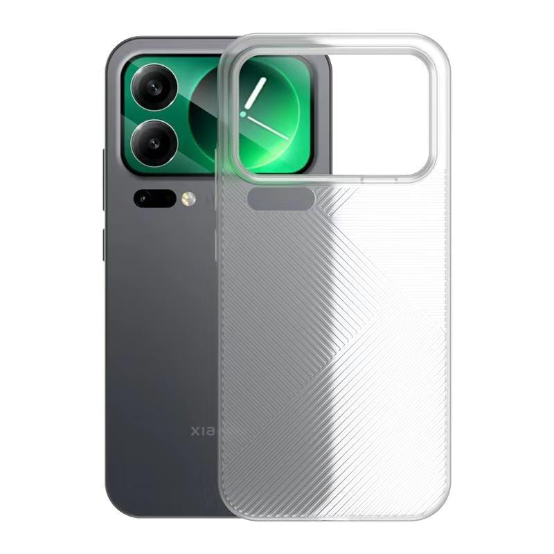 Geometric Case For Xiaomi 17 Pro Max Mi 17 17Pro 5G Matte Transparent Stripe Slim Cover Simple Stylish Shell Bumper