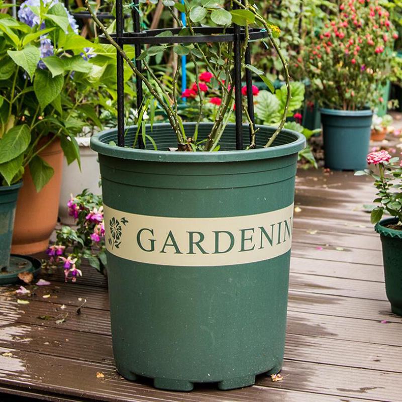 Strapazierfähiger Kunststoff Gallonen Blumentopf Gemüsepflanze Garten Baumschule Pflanztopf