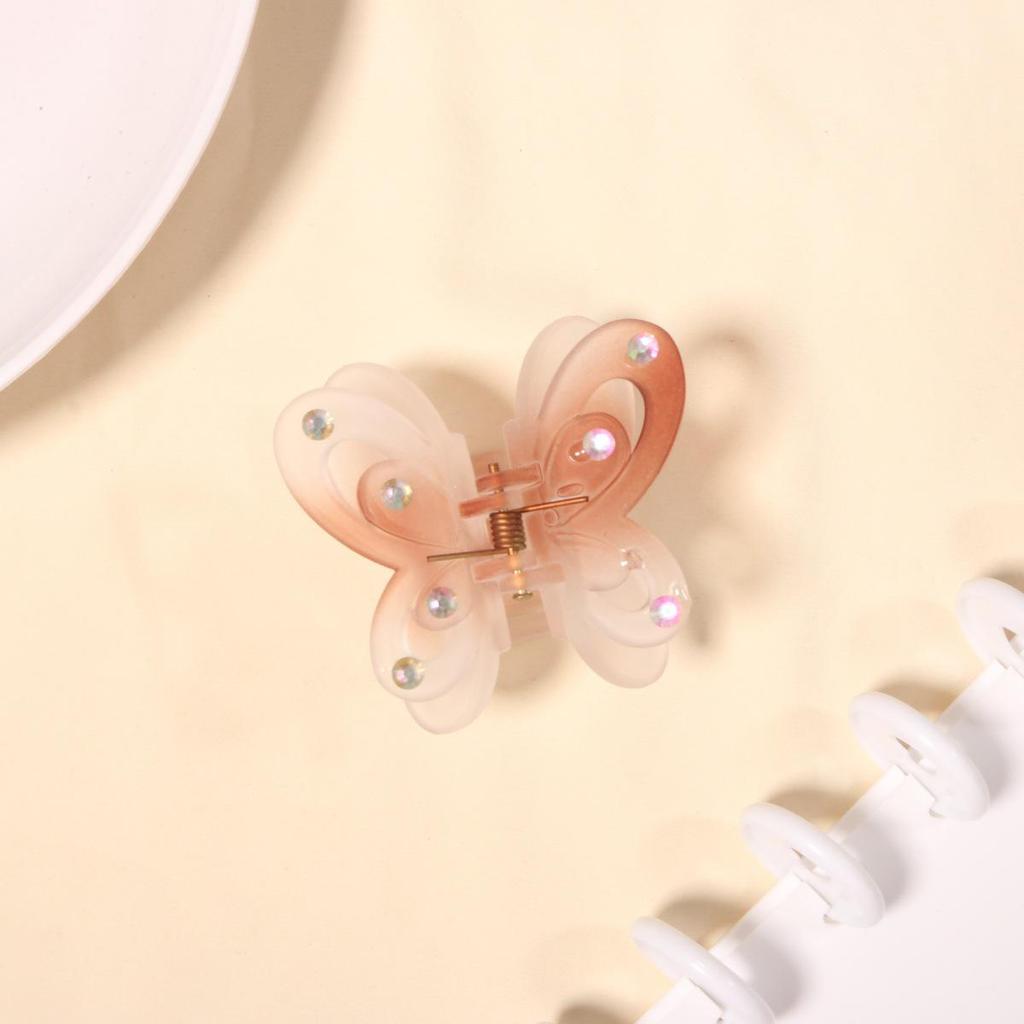 Gradient Jelly Color Double-Layer Butterfly Hair Clip - High-End Updo Shark Clip for Women