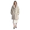 Shenzhen Nanyou women's turtleneck long jacket autumn and winter new simple design casual medium and long cotton clothes