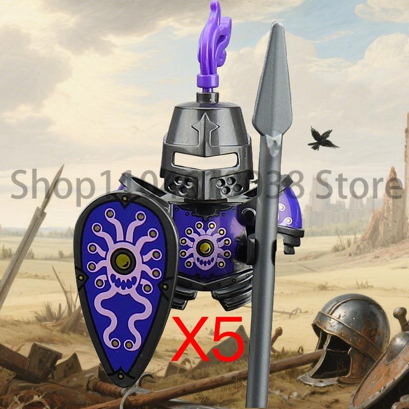 Medieval Military Figures Octopus Sea Demon Knights Building Blocks Weapons Accessories Sword Temple Spear Shield MOC MINiBricks