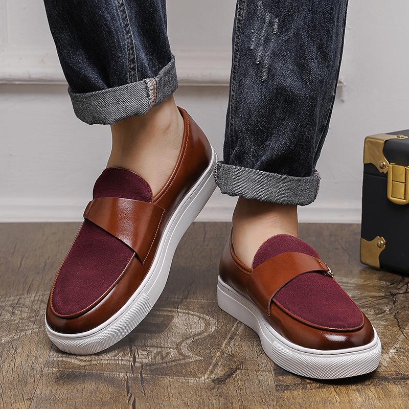 

Large size board shoes 2025 spring and autumn new men s British style one-pedal loafers casual men s shoes round head shoes 48