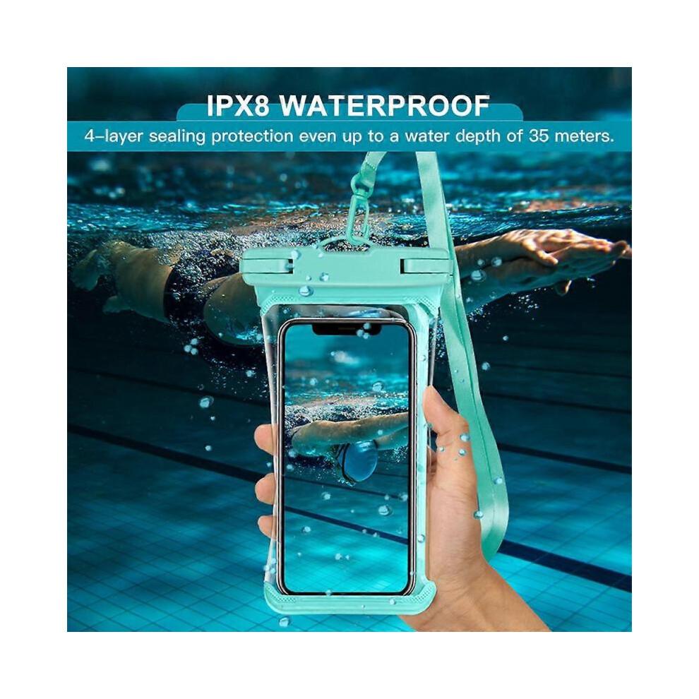 Waterproof Phone Pouch IPX8 Waterproof TPU Phone Case Bag with Lanyard for Outdoor Water Sports Kayaking Boating Swimming