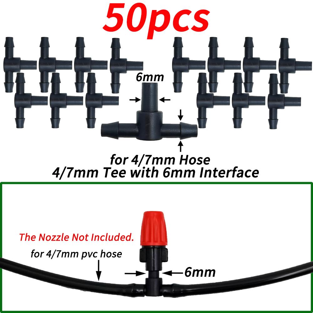 50-200PCS Durable 1/4'' C-type Hook Fixed Stem Support Holder Stakes for 4/7mm Hose Flowerpot Drip Irrigation Fitting Greenhouse