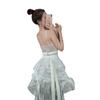 Summer New White Chest With A Row Of Buttons Irregular Lace Perspective Two-Piece Suspender Dress Summer