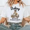 Trendige Kurzarm Niedliche Lustige T-Shirts Ästhetische FeUnisex Backen Weil Morden Falsch Ist Lustige Back-Ästhetik Kleidung