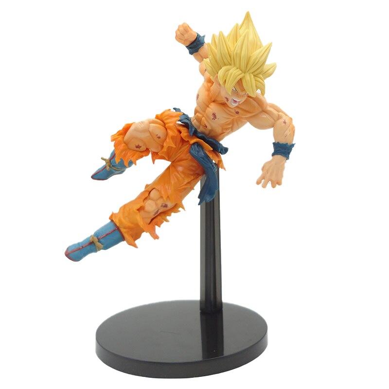 Action Anime Figure Super Saiya Sun Goku 23cm Pvc Model Toy Gift Frieza Battle Version Desktop Doll Figma Gift
