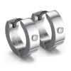 VNOX Cute Hoop Earrings for Men Punk Stainless Steel Huggie Small Earrings 4 Color