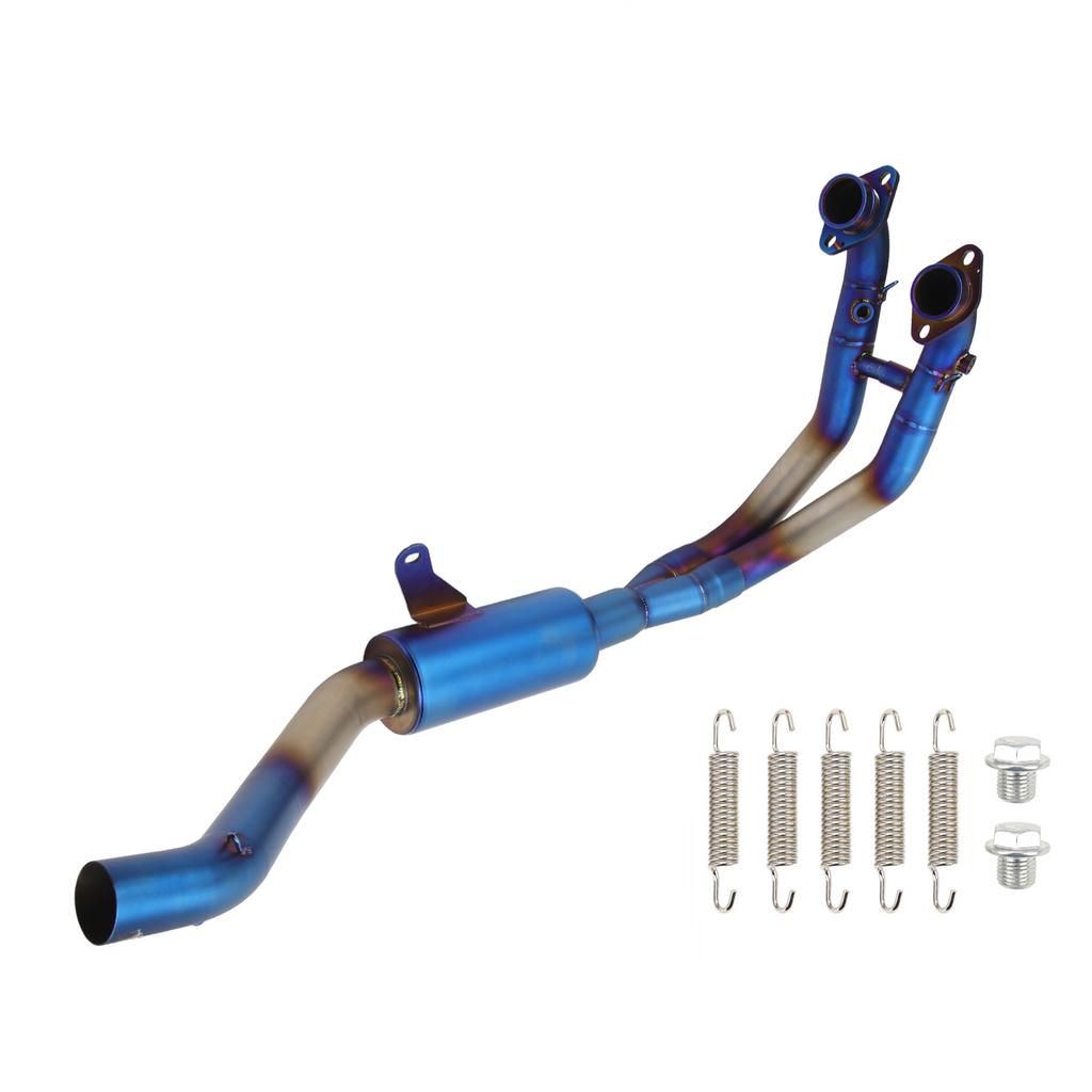 Motorcycle Exhaust Front Pipe 51mm Stainless Steel Replacement for Aprilia RS660 2020 To 2023