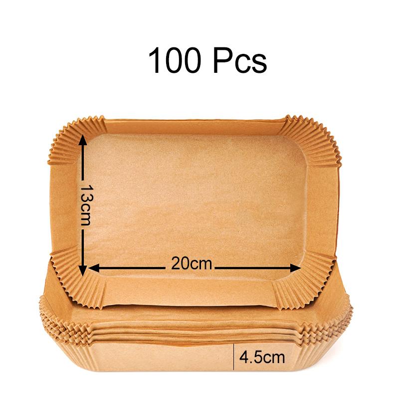 Fodera di Carta Usa e Getta Rettangolare per Friggitrice ad Aria 31 cm Antiaderente Carta Forno Speciale per Cestello di Cottura 2-10 QT
