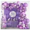 Stylish Birthday Party Purple Balloon Garland Decoration