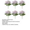 6Pcs Artificial Flower with Green Leaves Realistic Fake Plastic Flower Home Office Wedding Party Indoor Outdoor Faux Flower Plants Decoration