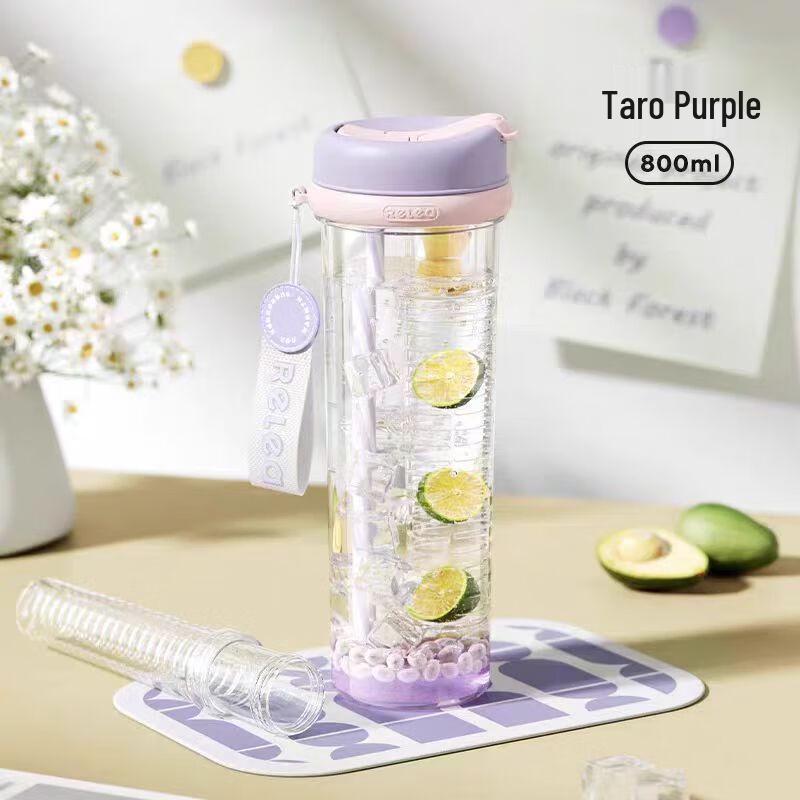 RELEA Tritan Water Bottle with Straw and Tea Infuser