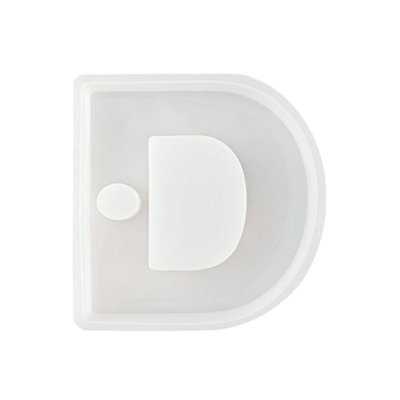 English Letter Shape DIY Silicone Mold 3D Handmade Candle Holder Molds Gypsum Resin Mold Craft Candlestick Mould Decor